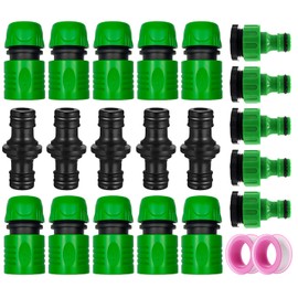 Miyobing Pack of 22 Garden Hose Connector Kit for Garden Hose Pipe Connector, 10 Hose Quick Connector, 5 Double Plug Hose Connectors, 5 Tap Connectors Connection for Taps with Thread