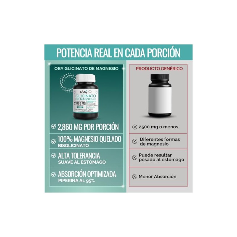 Oby Mineral Supplement Glicinato Magnesio 2920mg Porcin