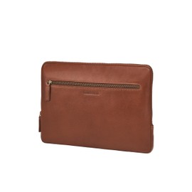 DRAKENSBERG Leather Laptop Sleeve 'Alessio' 14 Inch Sleeve, Universal for All 14 Inch and 13.3 Inch Notebooks, High-Quality, Chestnut Brown