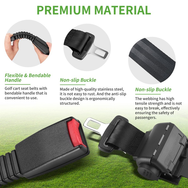 10L0L Universal 2 Passenger Golf Cart Seat Belt Bracket Kit