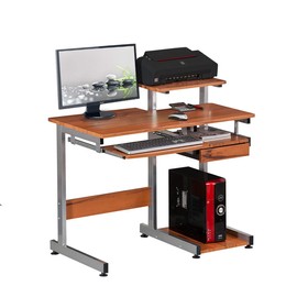 Techni Mobili Complete Computer Workstation Desk, 38" W x 22" D x 35" H, Woodgrain