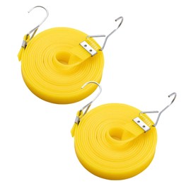 HLCM 39in/59in/78in Flat Elastic Cords -Bungee Cords with Hooks-Bungee Cord Suitable for Handcart, Camping, Motorcycles, Cars, Bicycles, Luggage Racks, Kayaks and Other Cargo Binding (78in/2pcs)