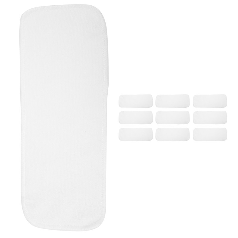 10Pcs Washable Baby Diapers Reusable Quick Absorbent 2‑Layer Superfine Fiber