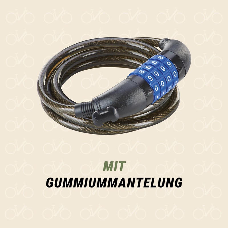 Prophete Coiled Combination Cable Lock Black 150 cm - 4