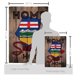 Ornament Collection FK191177-BO Alberta Sweet Home World Canada Provinces Decorative Vertical Kit, House & Garden Flags Set w/Flagpole, Multi-Color