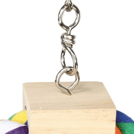 Bonka Bird Toys 1677 Twin Rainbow Ring Swing Perch Parrot African Grey Cockatiel Conure