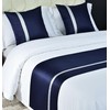 Guest Ruyunlai Bed Runner King Size,Dark blue Bed Runner For