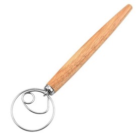 Danish whisk for perfect dough in no time, high-quality dough whisk as bread baking accessories, dough stirrer, dough kneader, Danish whisk as bread baking accessories