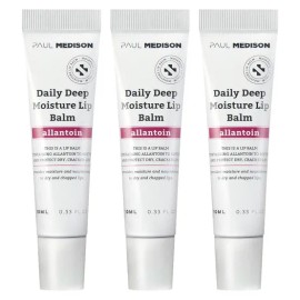 Paul Madison Daily Deep Moisture Lip Balm, Allantoin, Peach Flavor, 10g, 3 Moisture Allantoin Lip Balms / 폴메디슨 데일리 딥 모이스처 립밤, 알란토인, 복숭아향, 10g, 모이스쳐알란토인립밤 3개