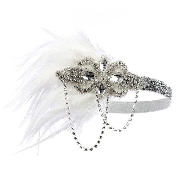 Great Gatsby Headpiece Flapper Headband Elegant Tea Party Flapper Accessories