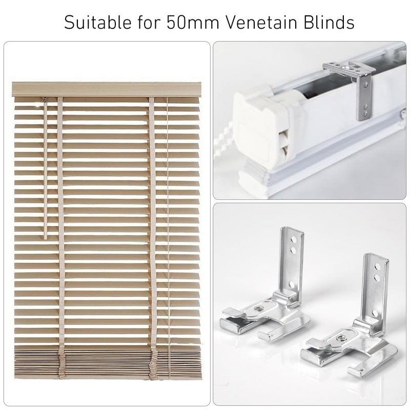 Metal Swivel Bracket for 2"(50mm) Venetian Blinds - L-Shaped Lock