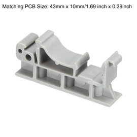 sourcing map PCB DIN Rail Mounting Bracket Carrier Clips, for 35mm DIN Rail Gray, 5 Sets