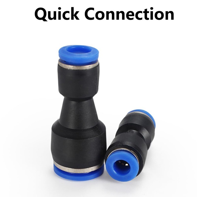 4Pcs Pneumatic Push to Connect Fittings, 12mm to 10mm Straight