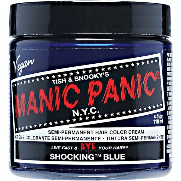 Manic Panic Hair Dye Semi-Permanent Hair Color 4oz (28 Shocking Blue)
