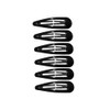 5cm Plain Black Bendies Sleepies Snap Clips Hair Clips Slides