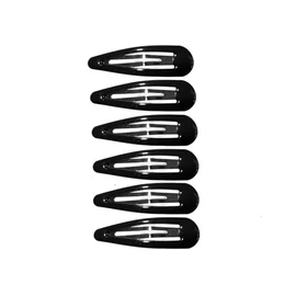 5cm Plain Black Bendies Sleepies Snap Clips Hair Clips Slides School Work for Women Girls by Glitz4Girlz