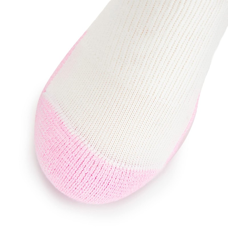 Thorlo Women's Distance Walking Sock 3 Pack, White/Pink, 10