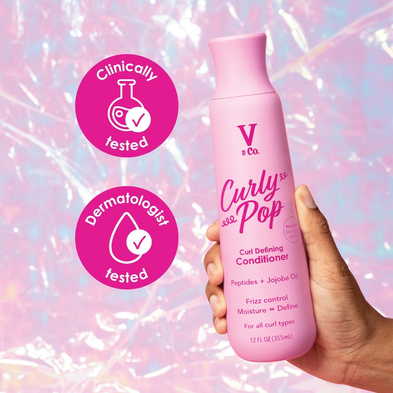 V&Co. Beauty Curly Pop Curl Defining Conditioner – Sulfate Free