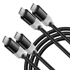 LBSC USB C to USB C Cable 60W 2-Pack, Silicone Fast Charging Cable with PD 3.0, 3ft USB Type C Cord for MacBook Pro/Air, 15 16?iPad Pro, Galaxy S23/S22, Pixel 7/6, Switch & More Black