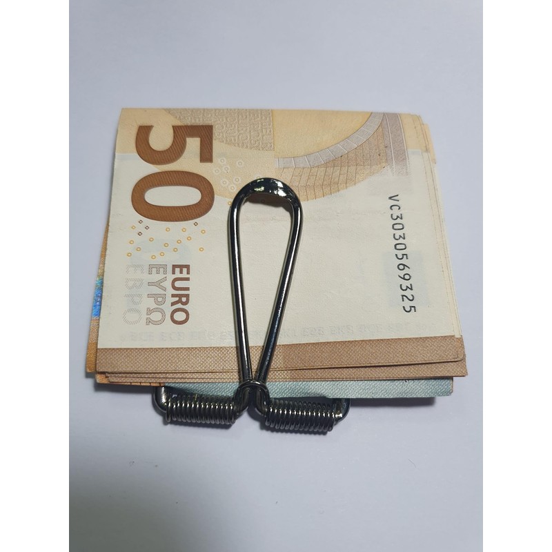 BLUSUPERSHOP Black Burnished Spring Spring Money Clips Handmade Unisex Wet