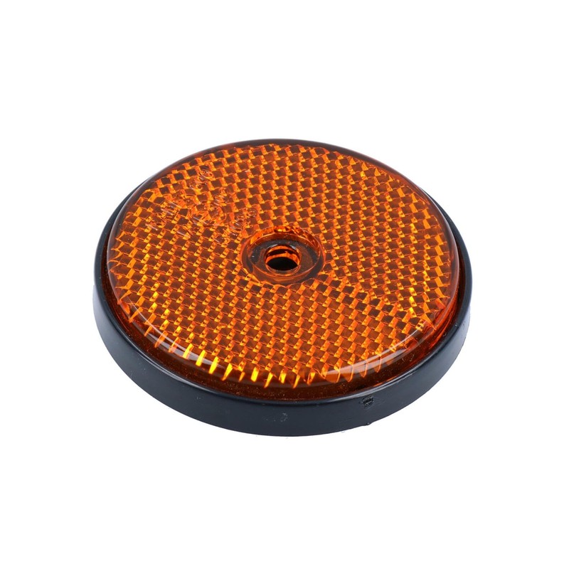 4 x Orange Amber Round Circular Reflectors for Driveway Gate