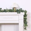 2 Pack Artificial Eucalyptus Garland,Faux Silk Eucalyptus Leaves Hanging Vines