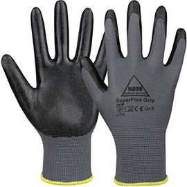 10 Pairs Rabbit Safety Superflex Grip Nitrile Work Gloves, Non-Slip Mechanics Gloves, Size S (07)