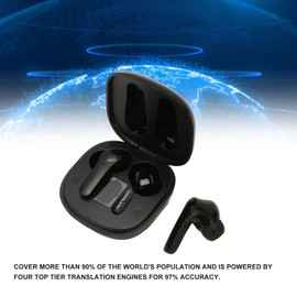 Language Translator Earbuds, 74 Languages 70 Accents Real Time Translation Earbuds with Charging Case, 5.3 Translation Earbuds with APP for Music Call (Black)
