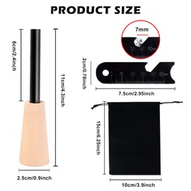 Set of 3 Outdoor Fire Steel Flint Survival for Bushcraft, Magnesium Rod Fire Starter with Handmade Wooden Handle