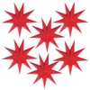 ZIOYA Pack of 6 Paper Stars Christmas Folding Stars Christmas Star Decoration Neuneck Christmas Decoration Paper Star for Christmas Tree Wedding Decoration 30 cm / 11.81 Inches (Red)
