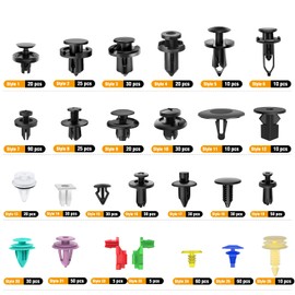 GOOACC 935Pcs Car Push Retainer Clips & Auto Fasteners Assortment -26 Most Popular Sizes Nylon Bumper Fender Rivets with 10 Cable Ties and Fasteners Remover for GM Ford Toyota Honda Chrysler