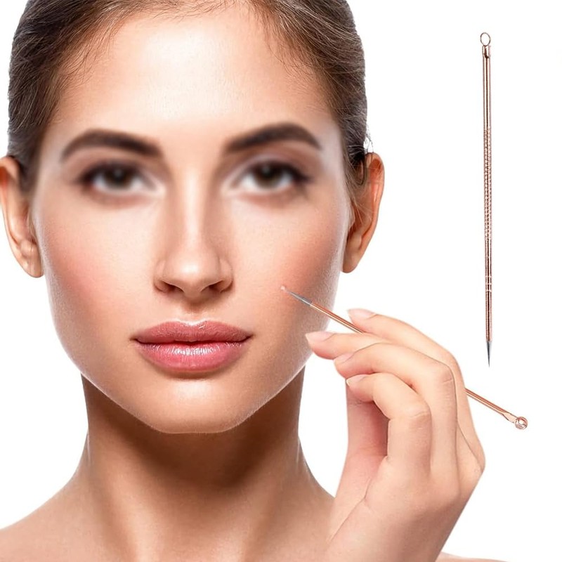 ieron Lancet Needle,Stainless Steel Acne Blackhead Remover,Fat Granule Remover,Pimple Remover