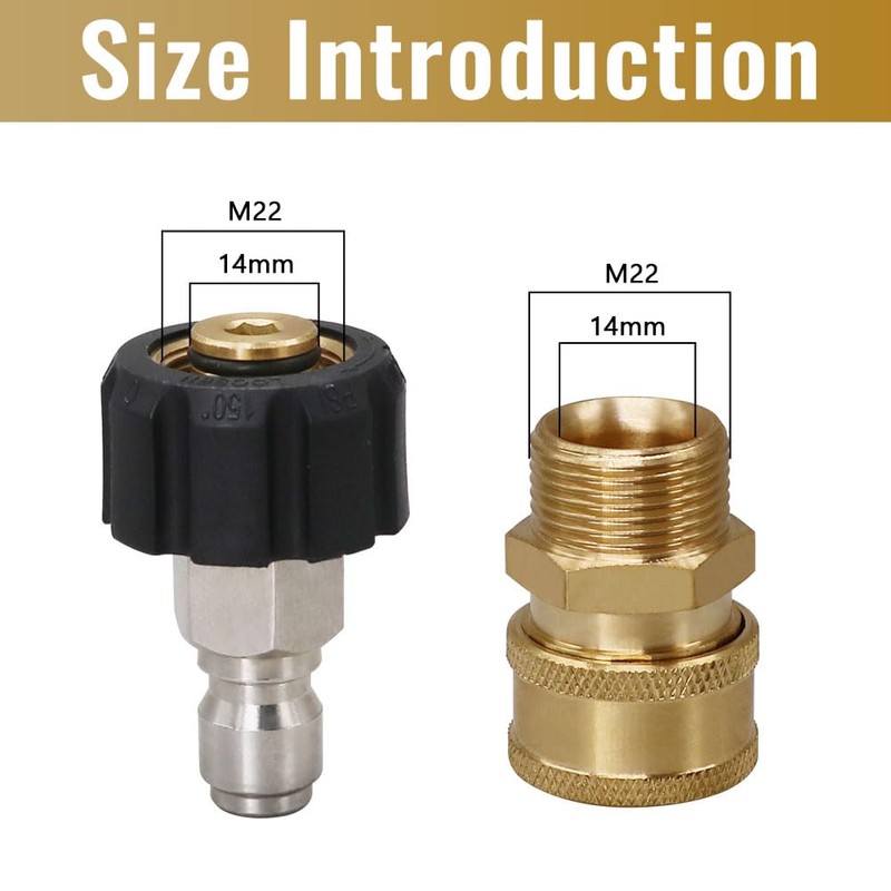 Napredak M22-14mm Quick Connect to 3/8" Adapter Kits for Pressure