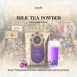Mayde Taro Milk Tea Powder, Instant Milk Tea Powder From Taiwan, For Boba MilkTea, 2.2 lbs