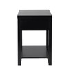 Decor Therapy Luna Rattan Drawer End/Side Table, Black