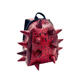 Madpax Redtilian Spike Mini Travel Backpack | Edgy Faux Leather Bag with Spikes, Compact Design, Durable & Water-Resistant | Ideal for Everyday Use, or Work