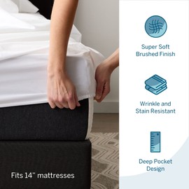 Lucid Microfiber Wrinkle and Stain Resistant Sheet Set with a Deep Pocket Design in a Super Soft Brushed Finish