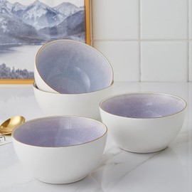 Stone lain Porcelain Dish Set, 4 Bowls, Josephine - Lavender