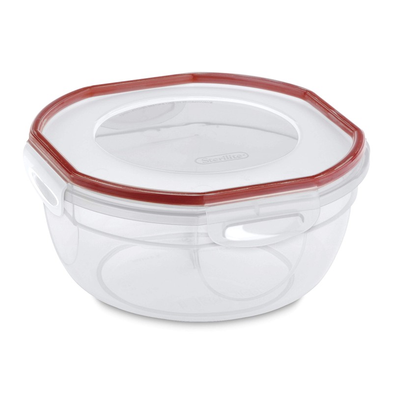 Sterilite 0 Ultra-Seal 2.5 Quart Bowl, Clear Lid & Base