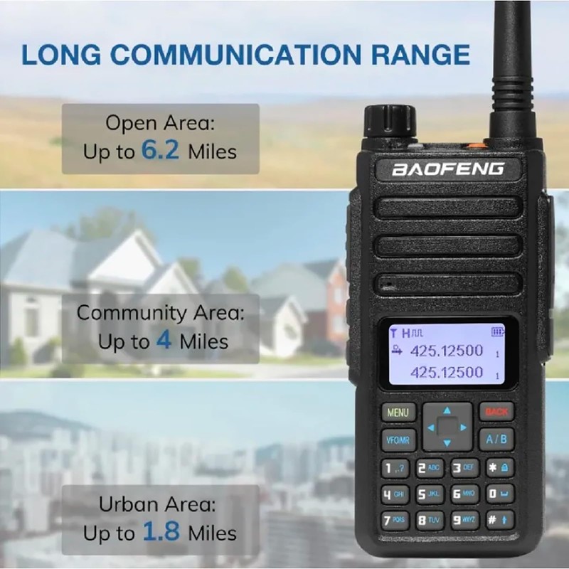 BAOFENG DR-1801 DMR Radio AES256 Digital/Analog Two Way Radio Long