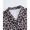 Tshyfiper Girls Pajamas Sets Kids Leopard Pjs Collar Turn Down