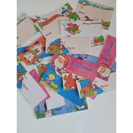 Unbranded Vintage Inspired Christmas Gift Tags 24 ct Kitschy Holiday Cardstock Retro MCM