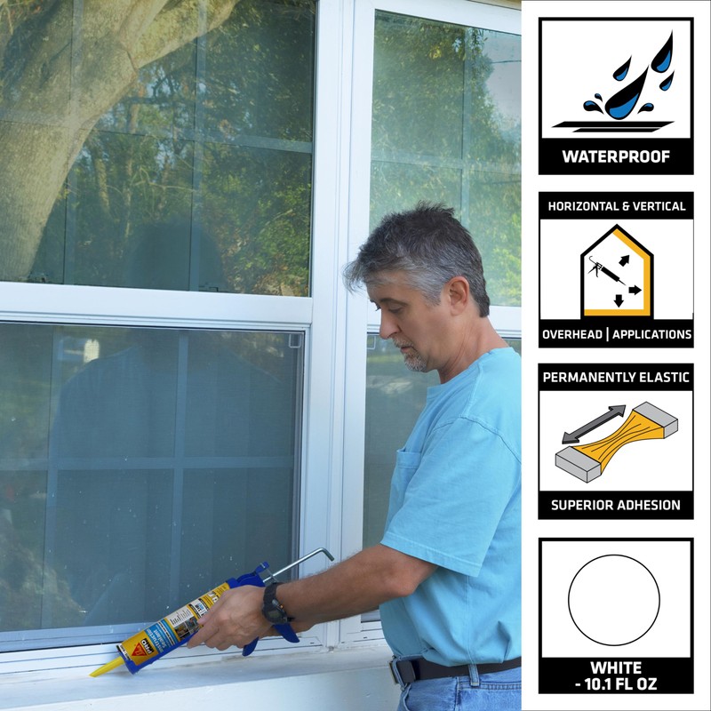 SIKA Sikaflex Construction Sealant - White, All-Purpose Polyurethane for Joints