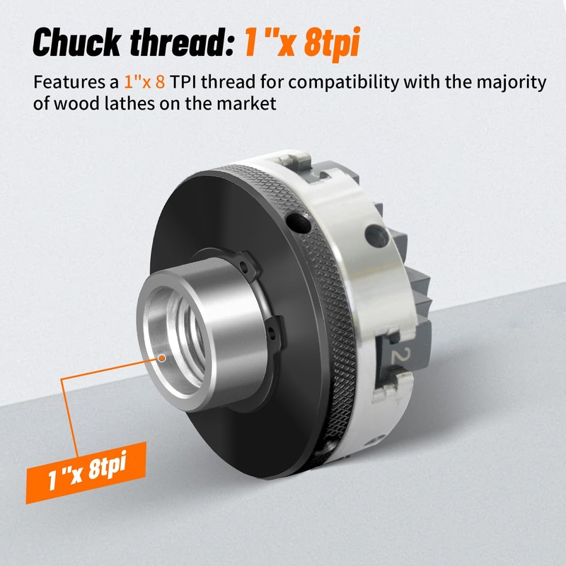 3 inch Mini Wood Lathe Chuck,4-jaw Self-Centering Lathe Chucks for