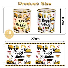 12 Lantern Table Decoration Digger Birthday, Digger Table Decoration, Lantern Table Decoration, Lantern Decoration, Suitable for Women, Men, Girls, Boys