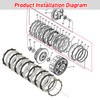 Clutch Kit & Friction Steel Plates Cover Gasket Compatible with
