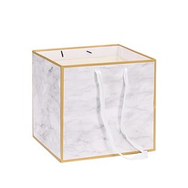 Aosric Marble Paper Bags 12 Pcs, 12x12x12 In Large Gift Bags with Handles for Party Favor, Wedding, Celebration, Shopping Bags, Souvenir Bags, Reusable Grocery Bags Bulk for Business, Retail