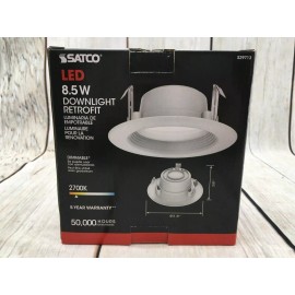 Satco S29713 8.5 Downlight Dimmable Warm Light/50,000 Hours