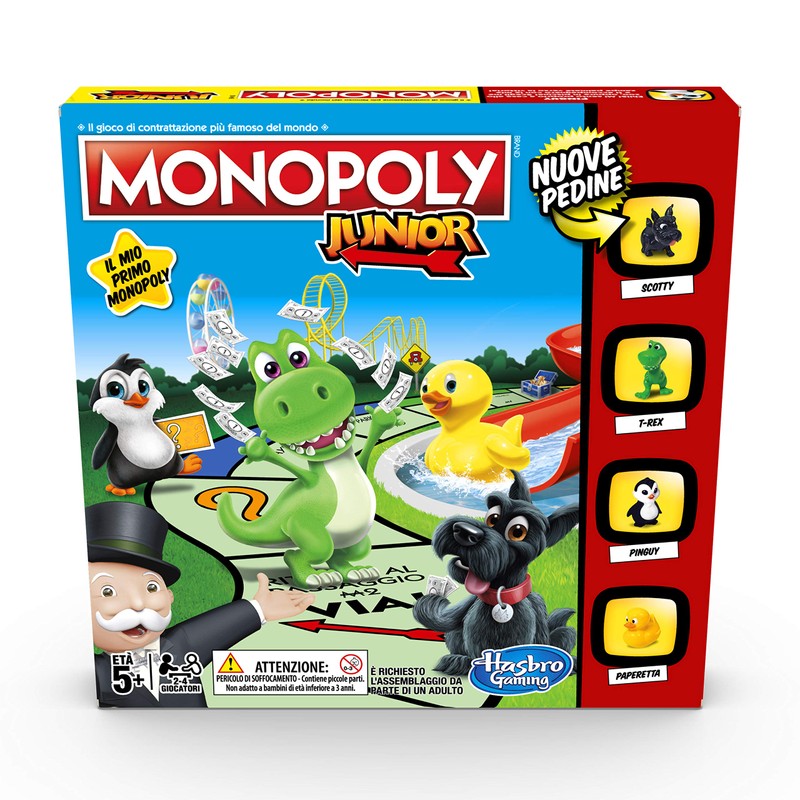 Hasbro Gaming Monopoly Junior Children's Edition, Italian version