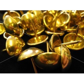 Heico 50 brass on steel large upholstery chair nails - 19 mm diameter decorative furniture studs